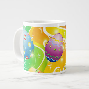 Caneca De Café Grande Ovos de Páscoa Design