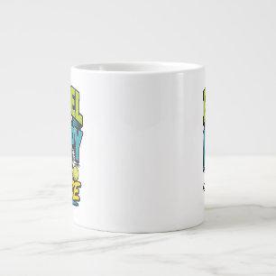 Caneca De Café Grande Padel É o Meu Lugar Feliz Retro Esportes