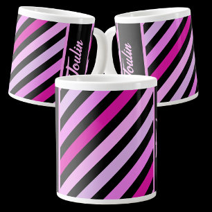 Caneca De Café Grande Padrão Colorido Personalizado