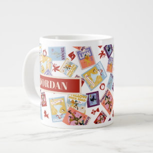 Caneca De Café Grande Padrão de arremesso de impressão de personagem do 
