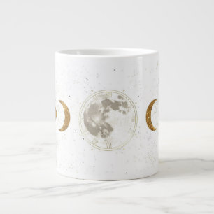 Caneca De Café Grande Padrão de Astrologia Celestial Zodíaco Personali