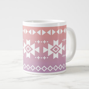 Caneca De Café Grande Padrão de aztec ombre tribal