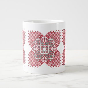 Caneca De Café Grande Padrão de bordado palestino