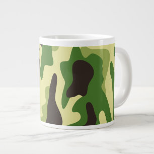 Caneca De Café Grande Padrão de camuflagem Khaki