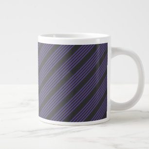 Caneca De Café Grande Padrão de cinco faixas Ultra-violeta e carvão