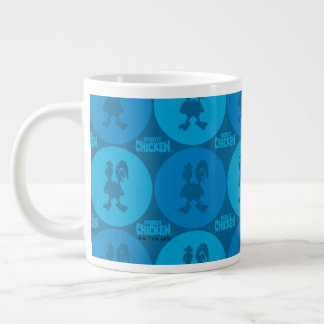 Caneca De Café Grande Padrão de Círculo de Galinha Robô