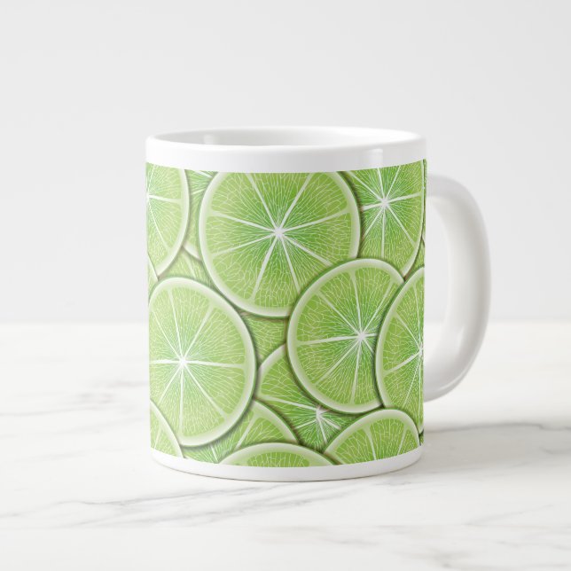 Caneca De Café Grande Padrão de Citrus (Frente Esquerda)