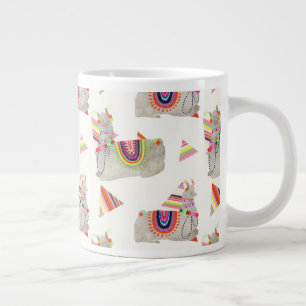 Caneca De Café Grande Padrão de Coleção Llamarama II