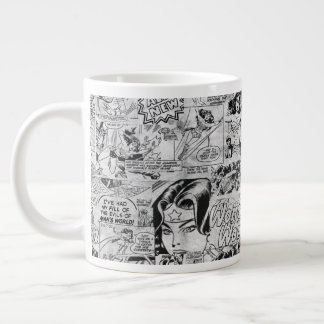 Caneca De Café Grande Padrão de Cômica Antiga da Mulher-Maravilha