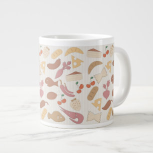 Caneca De Café Grande Padrão de Comida 2