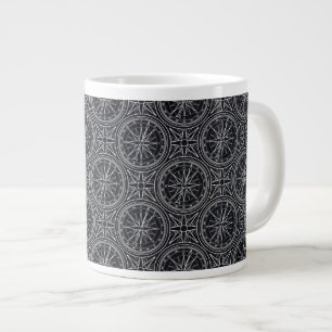 Caneca De Café Grande Padrão de Compass de Rosa de Vento