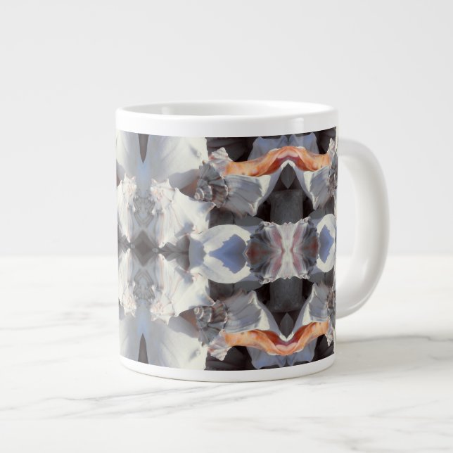Caneca De Café Grande Padrão de Conchas Marinhas (Frente Esquerda)