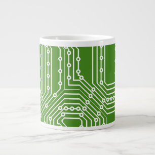 Caneca De Café Grande Padrão de conselho do computador