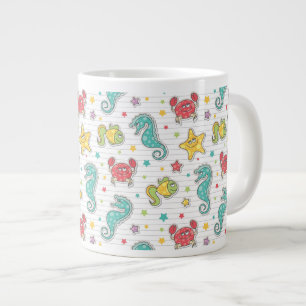 Caneca De Café Grande padrão de criaturas marinhas