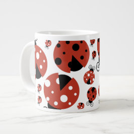 Caneca De Café Grande Padrão De Damybugs, Damybugs Grafos, Damybugs Verm