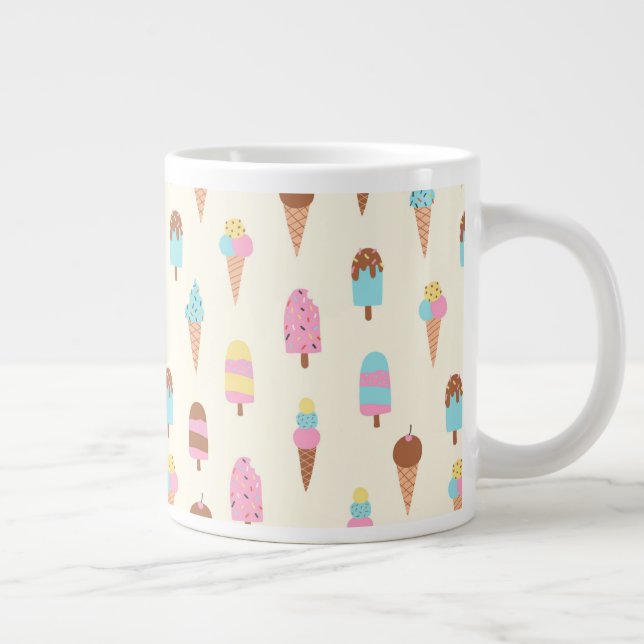 Caneca De Café Grande Padrão de doçura de Sorvete de Pastel (Direita)