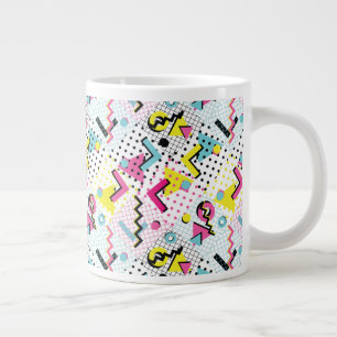 Caneca De Café Grande Padrão de Estilo de Memphis Pós-moderno