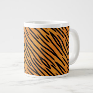 Caneca De Café Grande Padrão de Faixa de Tigre