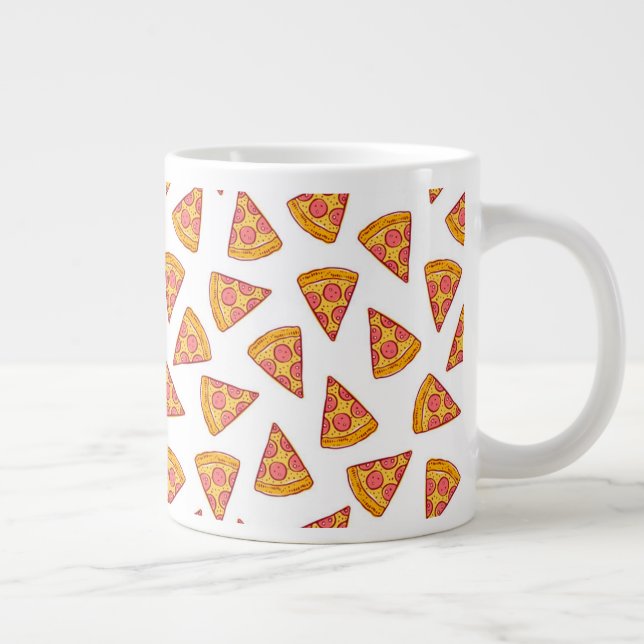Caneca De Café Grande Padrão de fatia de pizza divertida (Direita)