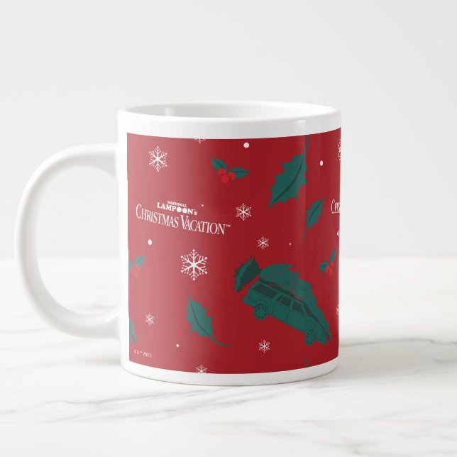 Caneca De Café Grande Padrão de Férias de Natal (Esquerda)