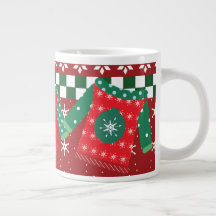 Padrão de Floco de Neve de Suéter Feio Vermelho Ve
