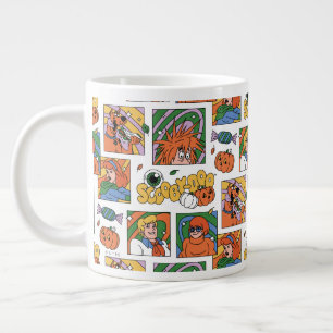 Caneca De Café Grande Padrão de Fotos de Halloween do Scooby-Doo