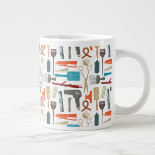 Caneca De Café Grande Padrão de Hair Care
