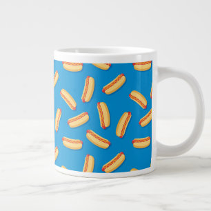 Caneca De Café Grande Padrão de Hotdog de Comida Rápida
