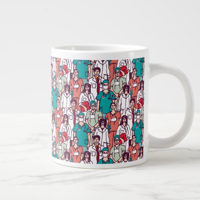 Caneca De Café Grande Padrão de Médico e Cirurgião (Direita)