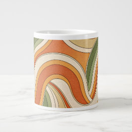 Caneca De Café Grande Padrão de ondas mágicas