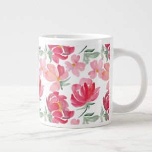 Caneca De Café Grande Padrão de Pedeno de Aquarela