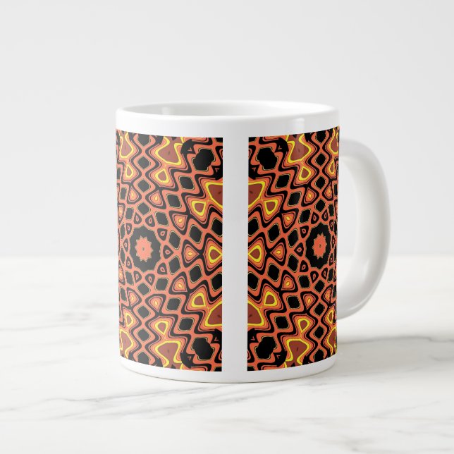 CANECA DE CAFÉ GRANDE PADRÃO DE PÔR DO SOL (Frente Esquerda)