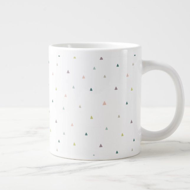 Caneca De Café Grande Padrão de porta do triângulo de Pastel (Direita)