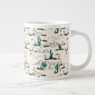 Caneca De Café Grande Padrão de Sucultivos de Blooming