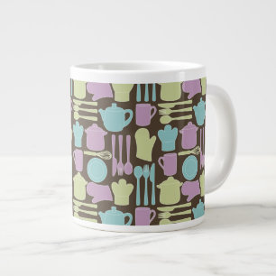 Caneca De Café Grande Padrão de Utensílios de cozinha 2