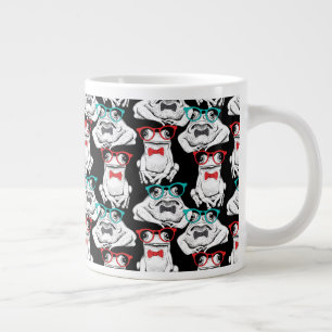 Caneca De Café Grande Padrão dos óculos do Sapo