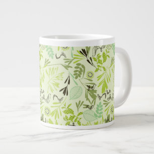 Caneca De Café Grande padrão exibindo pequenos filhotes