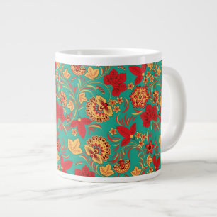 Caneca De Café Grande Padrão floral 2