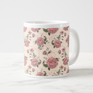 Caneca De Café Grande Padrão floral 5