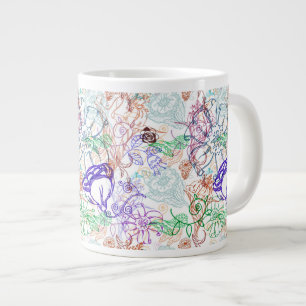 Caneca De Café Grande Padrão Floral 8