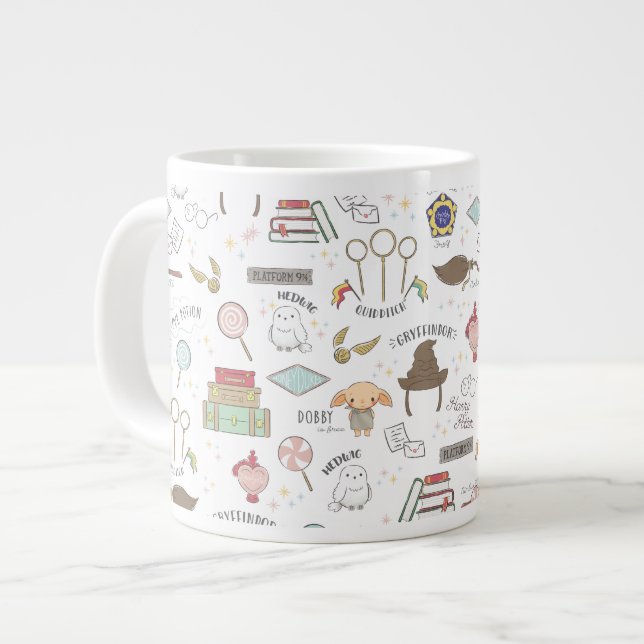 Caneca De Café Grande Padrão Mágico Pequeno HARRY POTTER™ (Frente Esquerda)