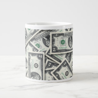 Caneca De Café Grande Padrão Monetário de Nota de 2 Dólares