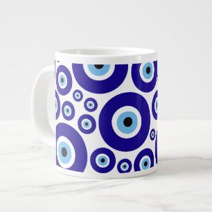 Caneca De Café Grande Padrão Olho do Mal, Olho Grego, Olho Turco, Nazar