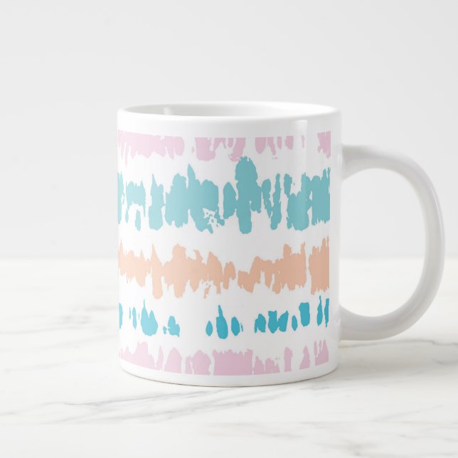 Caneca De Café Grande Padrão Pastel Batik (Direita)