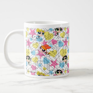 Caneca De Café Grande Padrão Powerpuff Girls Townsville