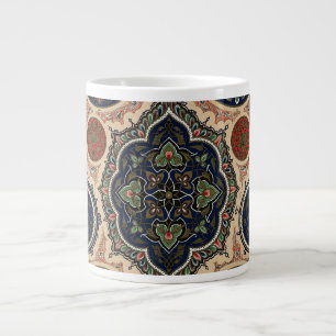Caneca De Café Grande Padrão retro árabe