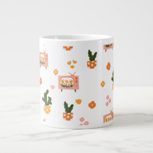 Caneca De Café Grande Padrão Scandinávia House TV