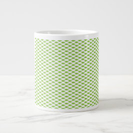 Caneca De Café Grande Padrão Verde Acadêmico para o Sucesso