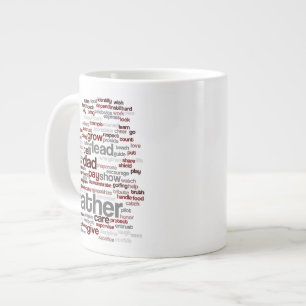 Caneca De Café Grande Padre Cloud Word Mug