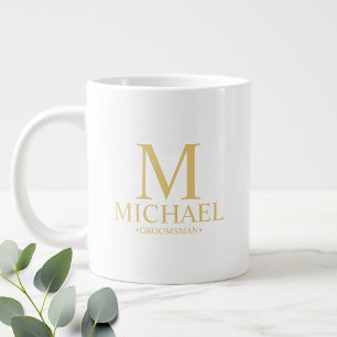 Caneca De Café Grande Padrinho de casamento Personalizado Moderno Coffee